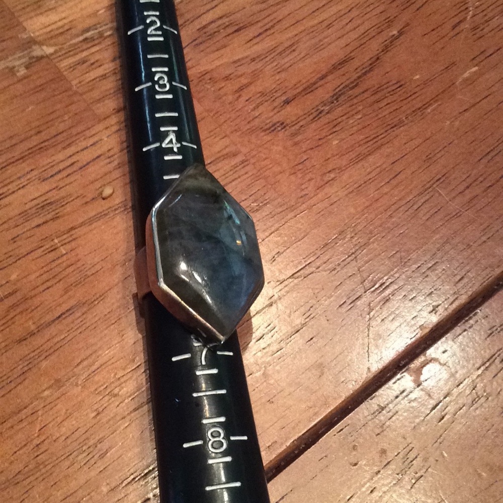 Bold Sterling Silver Labradorite Ring - image 2